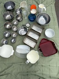 Lot Of Misc Kitchenware Items -stainless And More!