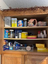 Kitchen Cupboard Lot - Ziplock, Reynolds Wrap, Food Dye, Vanilla, Sugar, & So Much More