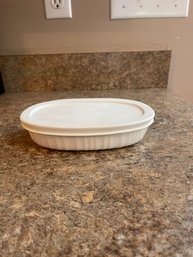 Corning Ware French White Oval Covered Dish 15oz/475mL With Lid. 7.5 '