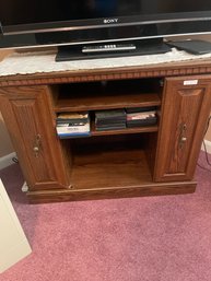 TV Stand With DVDs Books And VHS Tapes John Wayne