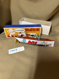 Toy Popeye Speedboat Tin Boxed