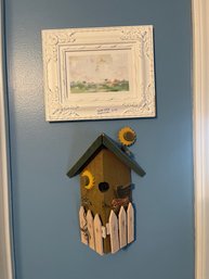Birdhouse And Water Color Painting
