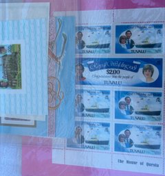 Prince Charles & Princess Diana Tuvalu And Comores Stamps