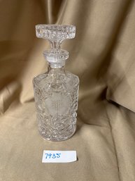 Liquor Decanter Glass With Stopper With Flowers