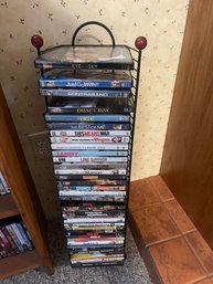 DVD Rack With DVDs (3)