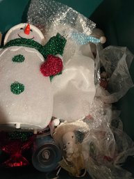 Misc Tote Of Holiday Decor Christmas Snowmen Statues And More