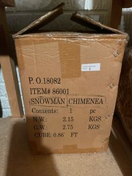 Snowman Chimney Christmas Decor
