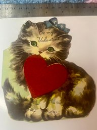 Vintage Cat Valentine Whit 332A Card Made In USA
