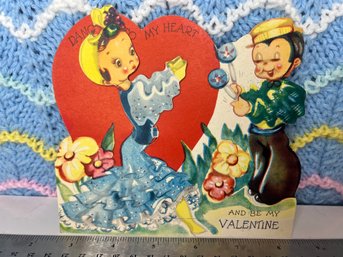 Mechanical Vintage Valentine Card - Dance Into My Heart