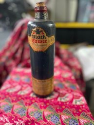 Vintage German Black Tower Liebfraumilch Wine Stone Crock Stoneware Bottle