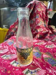 Vintage Welchs Grape Juice Glass Bottle