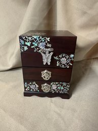 Jewelry Box With Mother Of Pearl Inlay