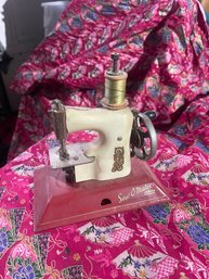 Vintage Sew-O-Matic A Straco Toy Hand Cranked Sewing Machine