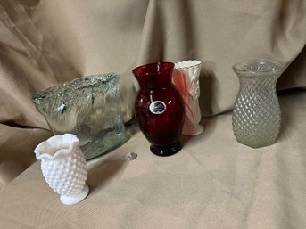 Vase Lot Lenox And Ruby Red