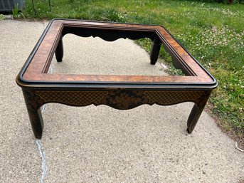 Drexel Heritage Furniture Square Coffee Table Chinoiserie Gold Burl