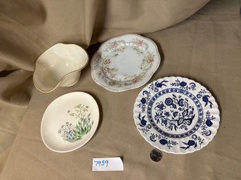 Decorative Plate Bowl Lot Of Four