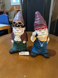 Garden Gnome Lot Of Two Gnomes Lil Homie