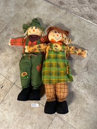 Scarecrow Plush Standing Lot Of Two