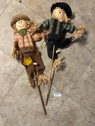 Scarecrow Stake Lot Of Two Outdoor Decor