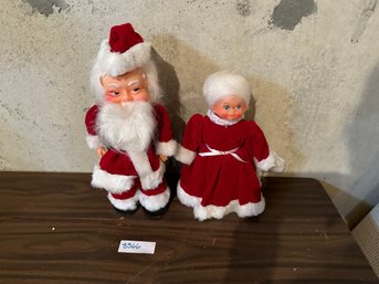 Christmas Santa And Mrs Claus Vintage