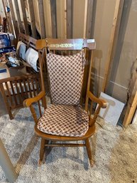 Rocking Chair Wood With Cushions