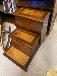 Mahogany Compartmental Library Steps / Stairs C. 1930s