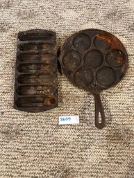 Cast Iron Pan Lot Of Two Pans Kitchen
