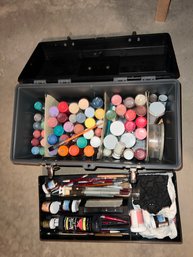Tool Box With Painting Supplies And Paint
