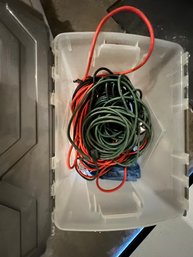 Fold Over Top Bin With Extension Cords
