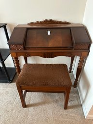Secretary Desk Wood Antique