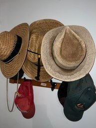 Lot Of Hats And Hook / Holder