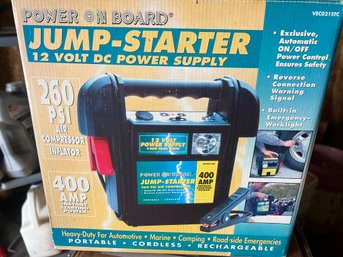 Power On Board Instant Jump Starter W Air Compressor