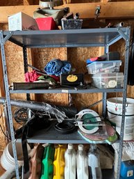 Entire Shelving Unit Contents Garage Lot - Gardening Tools & More!