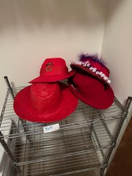 Red Hat Society Lot Of Hats
