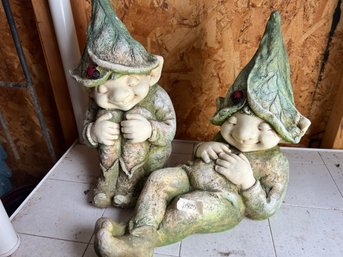 Lot Of Two Darling Lawn Gnomes