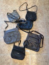 Purse Lot Of Six Bags Gray And Black