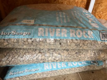 Lot Of 3 Bags Of River Rock