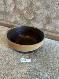 Stoneware Bowl Brown And Tan