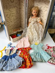 Cass Toy Doll Case With Doll And Dresses
