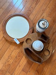 Country Kitchen Lazy Susan Wood