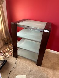 Frosted Glass Shelf Entertainment Stand Shelfing
