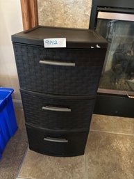 Plastic Storage Cabinet Brown With Drawers
