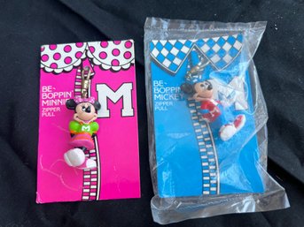 Mickey & Minnie Mouse 1990 Avon Zipper Pulls