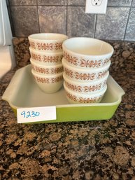 Pyrex Pattern PYR3 Dishes And Fire King Casserole Dish