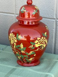 Vintage Japanese ACF Hand Painted Porcelain Urn / Lidded Jar