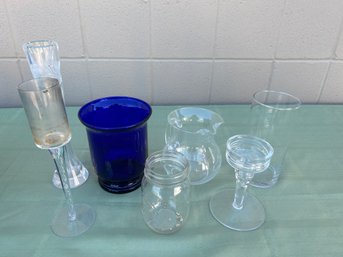Vases And Stems Glass Lot
