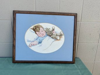 Needlepoint Picture In Frame