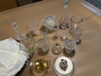 Glassware Lot Clear Glass Candy Dish