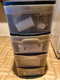 4 Drawer Storage Container With Assorted Kitchenware