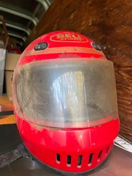 Vintage Red Bell Sprint Motorcyle Racing Helmet